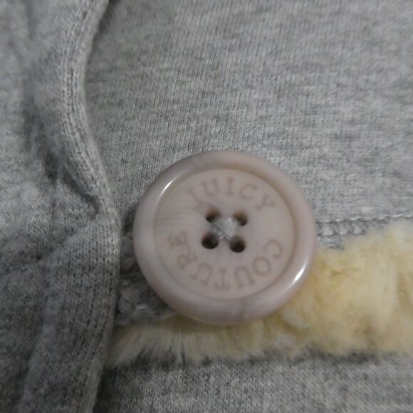 JUICY COUTURE | Pink Tag P | P2P 15 inches measured | Grey Hooded Zip-Up Jacket - Picture 9 of 16